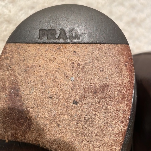 PRADA Chocolate Brown Sleek Loafers with Character - Picture 8 of 12